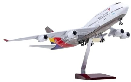 1:150 für 47cm 747 Harz Flugzeug Modell Mit Rad Licht Sammlung Dekoration Oder Ornament Miniatur-Hobby-Spielset(with Light)