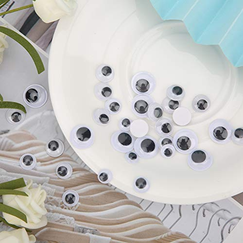 Walfront Yeux de Jouet Accessoires Faits à la Main, Pièces d'oeil de Poupée Mobiles en Plastique, 800 Pièces de Tailles Assorties pour l'artisanat de Bricolage