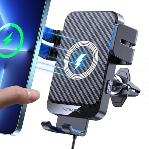 Handyhalterung Auto mit Ladefunktion, 15W Handyhalterung mit Ladefunktion