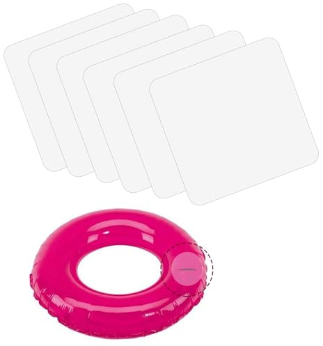 Lianshi 6 st klara TPU-reparationsplåtar, 10cm x 10cm, vattentäta självhäftande plåtar för hopptorn, simringar, poolmattor, uppblåsbara produkter och vattenleksaker