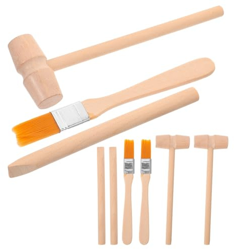 Hemobllo 3-teiliges Dinosaurier-ausgrabungsset für Kinder: Holzhammer, Bürste, Meißel – Ideal zum Spielen Und Ausgraben.