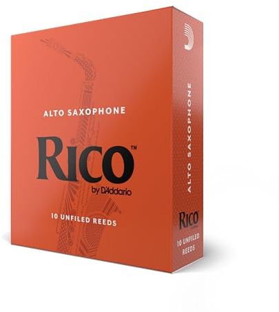 Rico Organic Altsaxophonblätter, Stärke 3.5, 10er Pack | Rico Organic Altsaxophonblätter bieten gleichmäßige Ansprache, leichte Spielbarkeit, warmen Klang und zuverlässige Leistung.