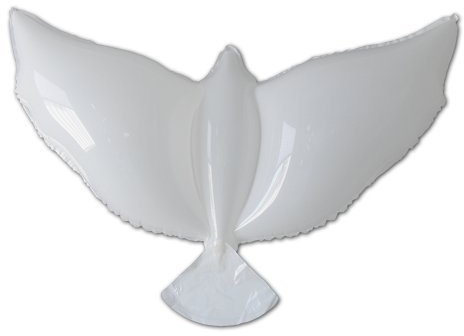 Ballons World Store - Pallone in foil a forma di Colomba bianca, dimensione cm 80 x 48 / 32 x 19