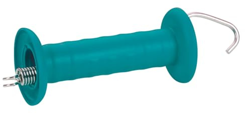 Kerbl Torgriff (petrol, 5 Stück, UV-stabilisiert, verzinkter Haken und Öse, Federzugbegrenzung, Tierzaun, Zubehör Weidetiere, Tierzubehör) 44961
