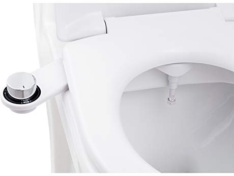 Bidet Einsatz für Toilette | BisBro Deluxe Chrome Bidet | Dusch-WC zur optimalen Intimpflege | Einfach unter dem Klodeckel installieren | funktioniert ohne Strom | ideale Hygiene durch Wasser