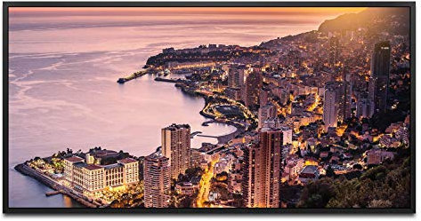 Montecarlo Monaco ca. 130x70cm Wandbild inklusive Schattenfugenrahmen schwarz - Panorama Leinwand Bild XXL Format Wandbilder Wohnzimmer Wohnung Deko Kunstdrucke
