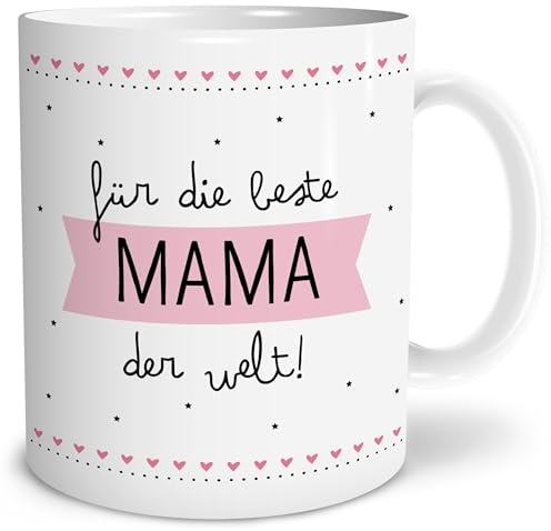 OWLBOOK® Beste Mama der Welt Tasse - Mama Geschenke zum Geburtstag Muttertag als Geburtstagsgeschenk Muttertagsgeschenke | Kaffeetasse Kaffeebecher Mutter Keramik 300 ml