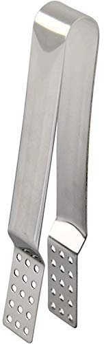 Home-X Stainless Steel Tea Bag Squeezer, Herbal Tea Infuser, Useful Kitchen Steeper Tongs, Strainer Holder Grip, Metal Kitchen Bar Tools