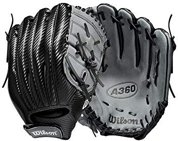 WILSON 2021 A360 12 Utility Baseball Glove - Black/Grey, Left Hand Throw