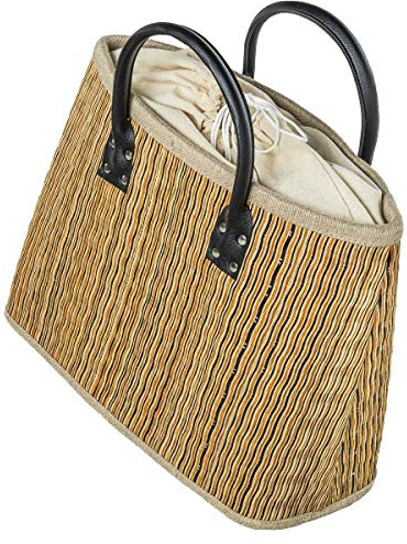 LaFiore24 Einkaufstasche Shopper Henkeltasche Korb Handtasche Allzwecktasche Orange-Mehrfarbig