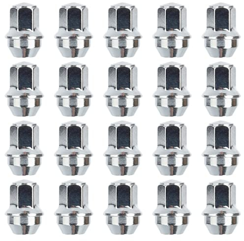 Ellis Excellence Set of 20 Alloy Wheel Nuts, M14 x 1.5, 21mm Hex, Compatible With Ford Transit Custom & Tesla Vehicles & More