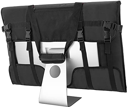 Trunab Sac de Moniteur Transport Compatible avec iMac 27'', Housse Protection Écran Sac Transport Écran PC avec Le Poche pour Les Accessoires, Noir