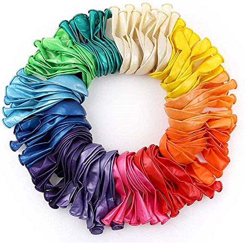 TOPHOPE Bunte Luftballons, 120 Stück Bunte Ballons, Luftballons Geburtstag Bunt für Luft & Helium - Farbige Ballons Latex Partyballon für Geburtstag, 12 Farben