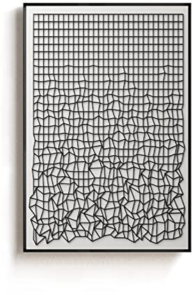 ASDFGHT Moderne Wanddeko Schwarz Weiß Kunstraum, Dreidimensionale Wanddekoration, Veranda, Restaurant, Rechteckig, Hängende Malerei, Kunstmalerei (Color : A, Size : 40x60x2.8cm)