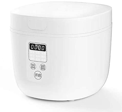 Cuociriso,Cuociriso, Mini cuociriso Intelligente Automatico Multifunzionale Domestico, Cottura per Piccoli dormitori, Cuociriso Piccolo, Cuociriso, Cuociriso Multifunzione- Bianco