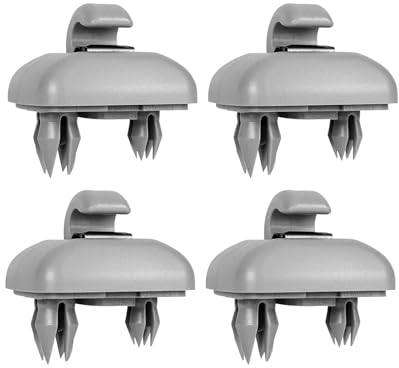 JDCMEI 4 unidades Soporte de Coche para Parasol, Gancho para Visera de Coche Clip Interior de la Visera del Coche Soportes para Parasol de Coche Gris