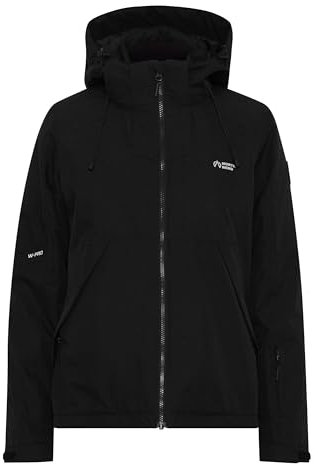 NORTH BEND NBOctasia Damen Skijacke wasserdicht winddicht atmungsaktiv Winterjacke mit Wassersäule 10000mm W-PRO Wetterschutzsystem, Größe:42, Farbe:Black (1001)