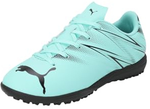 Puma Unisex-Child Attacanto Turf Training Soccer Cleats, Electric Peppermint-Puma Black, 12 Big Kid