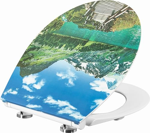 Cornat WC-Sitz Pure Nature - Superflaches Design - Pflegeleichter Duroplast - Quick up & Clean Funktion - Absenkautomatik - Bequeme Montage von oben / Toilettensitz / Klodeckel / KSDSC295 | Pflegeleichter Duroplast – Quick up und Clean Funktion – Absenkautomatik – Bequeme Montage von oben – Toilettensitz