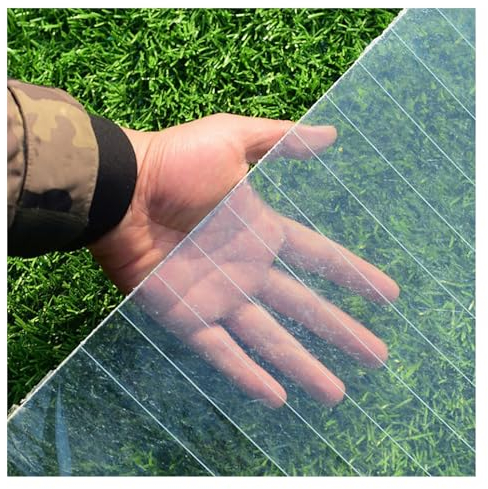 Dachverkleidung, Dachplatten aus Polycarbonatplatten, durchsichtige Gewächshaus-Dachplatten, Tageslichtplatten, regensicherer Gewächshaus-Balkon(Color:1mm,Size:1.2x20m)