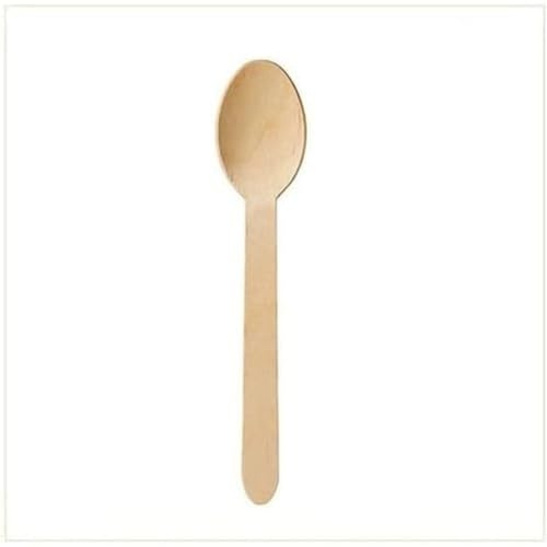 100 300 Cucchiai in legno di betulla - monouso - biodeagradabili - 16 cm Posate compostabili 100% Naturale (300 pezzi)