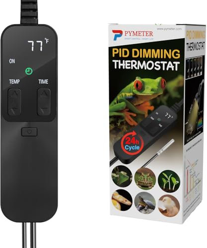 Pymeter PID Dimming Thermostat Reptile with 24 Hours Cycle Timer for Reptiles Heat Lamp Heating Pad Seedling Heat Mat Temperature Controller