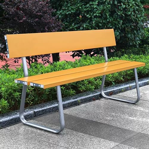 Gartenbank aus Metall, Parkbank für den Außenbereich mit Rückenlehne, 2-Sitzer-Stuhl, Terrassenbank mit Rahmen aus verzinktem Stahl, Sitzgelegenheiten für Dekorationsmöbel, wetterbeständig,