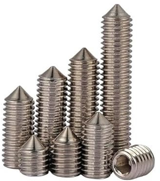 RKODRSMG 200/500/1000 Stück M3 M4 M5 Länge 3–30 mm Stellschraube Verschluss Innensechskant scharfe Spitze Enden Edelstahl Innensechskant Set Schraube Außengewinde Madenschraube(M5x30 200pcs)