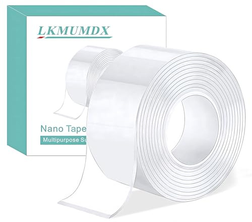 Double Sided Nano Tape Heavy Duty, Strong Sticky Extra Large (3.0m*5cm*2mm) Removable Mounting Tape, Clear Multipurpose Wall Decor Adhesive Tape for Poster, Picture Hanging, Carpet, Photos Frames