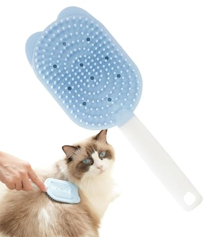Katzen-Bürsten für den Innenbereich, doppelseitig verwendbar, für Katzen, Zungenkamm, Haustier-Massage-Bürste für Katzen, Zungenbürste, für langes Haar, Katze, Zungenbürste, für kurze Haare