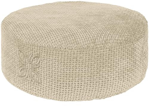 OMNANA® Cushy™ Meditationskissen rund – Sitzkissen 10cm/15cm/20cm hoch – Chenille Yogakissen mit Dinkelfüllung – Bodenkissen, Kissen für Meditation & Entspannung – Made in Germany
