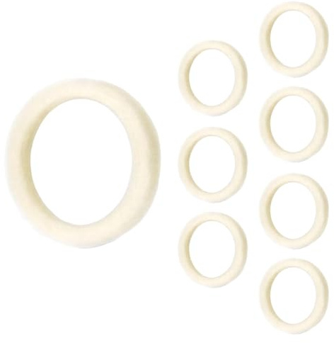 Bague en feutre - Rondelle en feutre, anneau de joint de remplacement pour Sage, Burr inférieur de la machine à laver en feutre pour, ensemble de 8 accessoires pour anneaux de laine d'émerillon