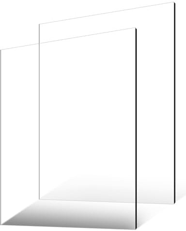 VEVOR Lastra Acrilica in Plexiglass, 610 x 914 mm, Spessore 6 mm, Vetro Trasparente Fuso in Plastica Trasparente per Progetti di Artigianato, Vetro di Ricambio per Cornici, Espositore Fai da Te