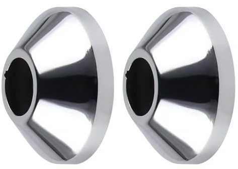Cozylkx 2 Rosetas De Pared De Acero Inoxidable para Grifo, Tapa Decorativa para Grifo De Agua, Collarín De Válvula, Tapa Redonda para Accesorios De Ducha Y Radiadores, ID 25mm/OD 69mm