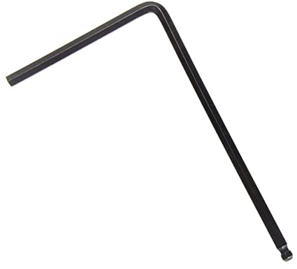 Gitarren Halsstab Einstellschlüssel 4mm Schwarz aus Metall | Geeignet für Gitarre, Komfortabler Griff, Gratfrei Verarbeitet, Zubehör für Reparatur und Justage