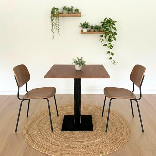 Generico TAVOLO BAR | BISTROT | RISTORANTE QUADRATO CON PIEDE CENTRALE 60/70/80 cm colori assortiti (CORTEN F287 EFFETTO RUGGINE - NERO, 60X60)