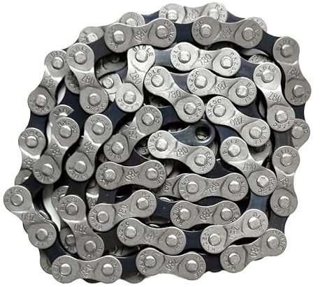 Clarks Cycle Systems 6-8 Speed Bicycle Chain, Silver/Black, 116 Link, Fits All Major Derailleur Systems, Including Split Link