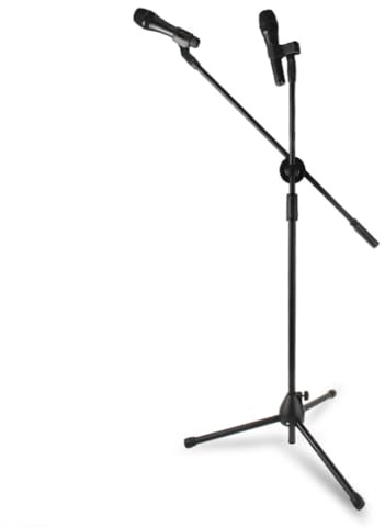 Harewtwy Stand de Microphone de Base Robuste Réglable avec Un Bras de Boom pour Un Professionnel pour et Les Performances en Direct