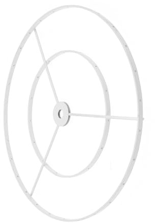 CTIRCHIU Lampenschirmrahmen Doppelschichtiger Lampenschirmhalter 9.84 Zoll Für Kronleuchter Deckenleuchte Und Stehlampe Diy Lampenschirm Zubehör Weiß