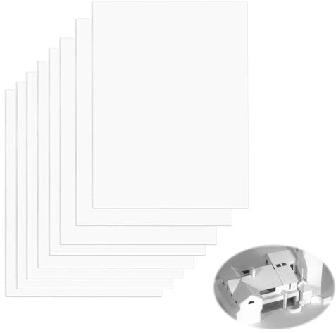8 Stück Kunststoffplatte DIN A4(21x297 mm) PP Platte, A4 Acrylplatten Acrylglas 1mm Dicke Acrylplatten Utra Klare Transparente Kunststoffplatten, PP-Platte für Modellierung Heimdekoration Basteln