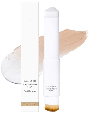 Color Changing Foundation Stick mit Pinsel, Farbwechselndes Make Up Concealer Full Cover, Feuchtigkeitsspendend & Leichte Abdeckcreme, Wasserfest & Langlebig Cremestift, Natürliches & Makellosen Teint
