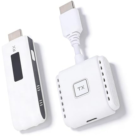 Dpofirs Wireless HDMI Transmitter and Receiver 50m/164ft, Plug & Play 5GHz HDMI Extender Kit for Wired TVs, Satellite TVs, DVRs, 1080P 60Hz Output