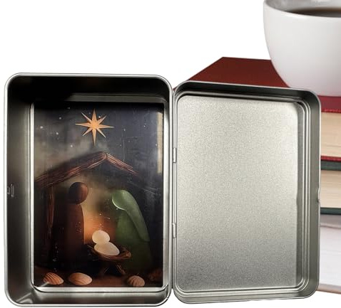 Religiösa krubbfigurer – sjöglas handgjorda mini, julkrubba scen dekoration, festlig | skola kyrka bondgård kontor sovrum, minisjöglas religiös krubba scen set