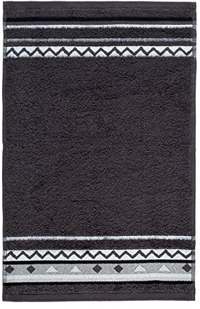 Möve frottana Country guest towel 30 x 50 cm, 100% cotton, graphite