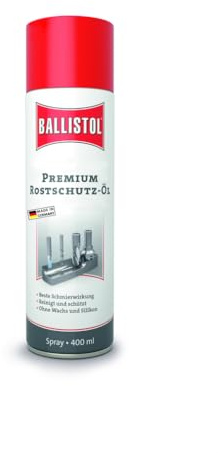BALLISTOL Unisex – Erwachsene Technische Produkte ProTec Spray 400 ml, farblos | Flüssiges Rostschutz-Sprühöl, Schmierwirkung, ohne Wachs, säurefrei, Pflege, Wartung, farblos, Wartung und Schutz, harzfrei