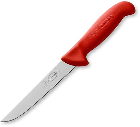 F. DICK Ausbeinmesser Steif / Metzgermesser ErgoGrip (Klinge Messer 15 cm, Messerstahl rostfrei, 56 HRC) - 82259151-03 - Rot