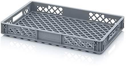 Ventilated Perforated Euro Plastic Stacking Container/Stackable Straight Sided Storage Box - Baking Bakery Tray Cooling Rack - Multi Purpose Ideal for Cupcakes, Bread, Cakes and Muffins (5)