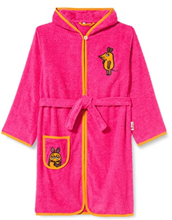 Playshoes Unisex barn frottébadrock morgonrock, pink mus, 110-116