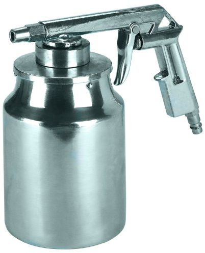 Original Einhell Strahlpistole mit Saugbecher (Kompressor-Zubehör, 1 L Strahlgutbehälter, stufenloser Abzugshebel, Aluminium-Gehäuse, bis 8 bar, inkl. Stecknippel)