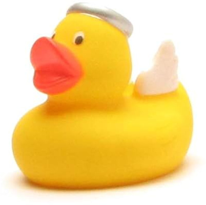 Duckshop I Badeente I Quietscheente I Magic-Duck Engel gelb 6 cm